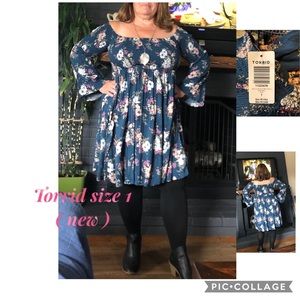 Torrid long sleeve floral dress